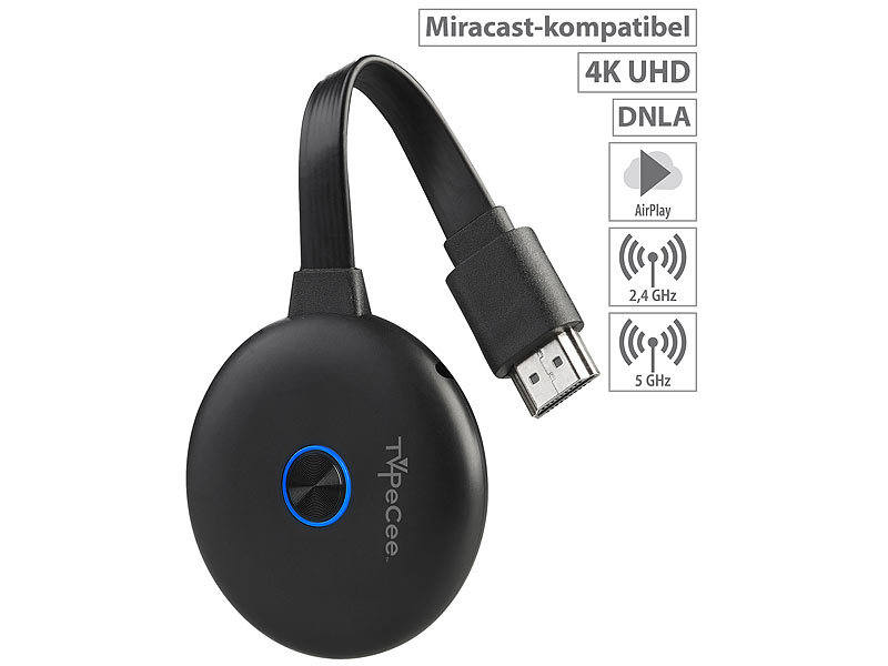 ; Streaming-Empfänger für Miracast, DLNA-kompatibel Streaming-Empfänger für Miracast, DLNA-kompatibel 