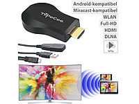 TVPeCee WLAN-HDMI-Stick für Miracast, Mirroring, AirPlay, Chromecast und DLNA; Streaming-Empfänger für Miracast, DLNA-kompatibel Streaming-Empfänger für Miracast, DLNA-kompatibel Streaming-Empfänger für Miracast, DLNA-kompatibel 