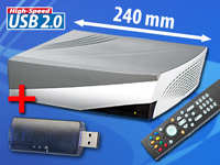 TVPeCee Mini-Multimedia-PC fürs Wohnzimmer inkl. WLAN-Adapter