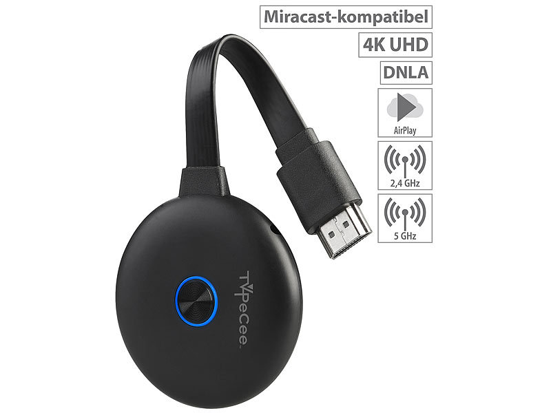 ; Streaming-Empfänger für Miracast, DLNA-kompatibel Streaming-Empfänger für Miracast, DLNA-kompatibel Streaming-Empfänger für Miracast, DLNA-kompatibel 