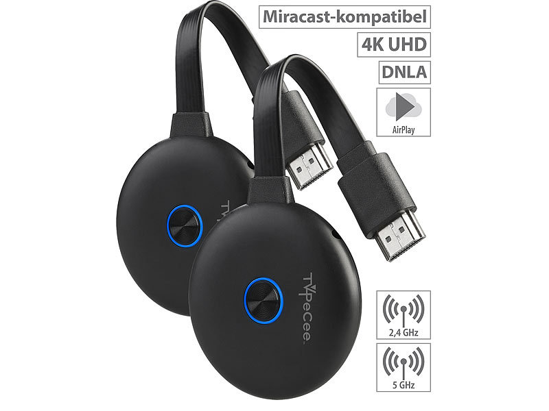 ; Streaming-Empfänger für Miracast, DLNA-kompatibel Streaming-Empfänger für Miracast, DLNA-kompatibel Streaming-Empfänger für Miracast, DLNA-kompatibel 